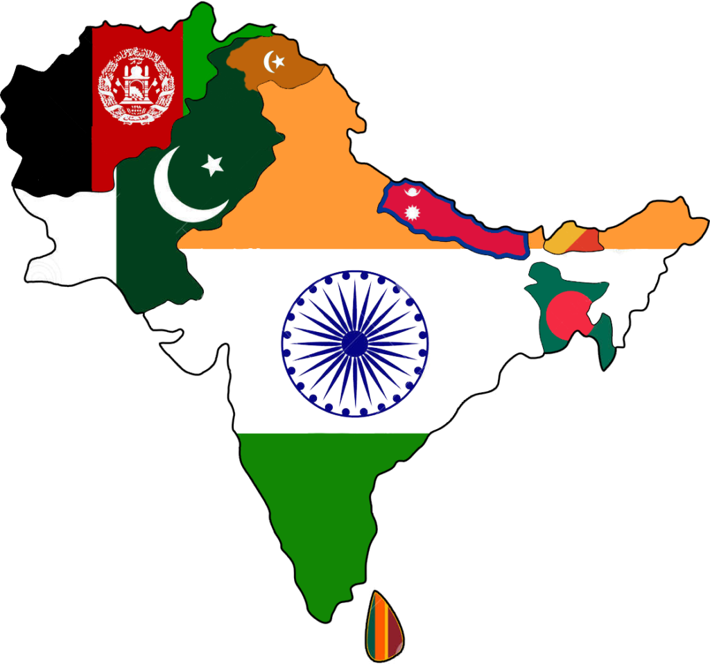 South Asian Country Map