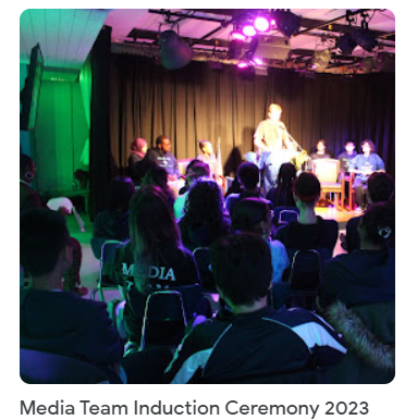 student's being inducted to Media Team