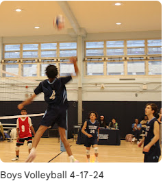 Boy who is about to spike volleyball