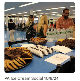 Parent Association members grabbing food