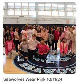 students wearing pink