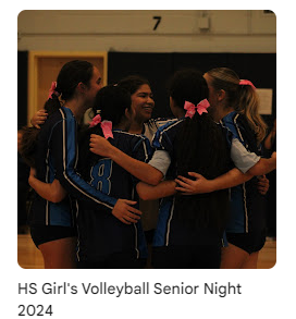 Volleyball athletes huddled together celebrating