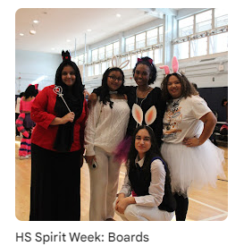 dressed up highschoolers in the gym