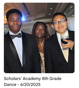 8th grade students at dance