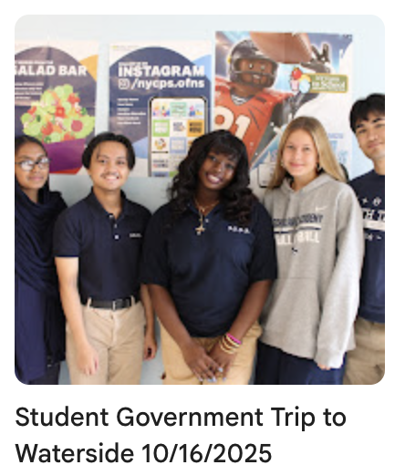 Student government members on trip