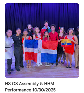 Hispanic Heritage Month performers on stage