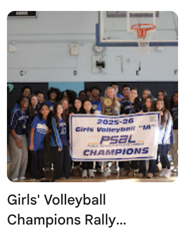 Scholars' Academy Winning The Girl's Volleyball PSAL Championships