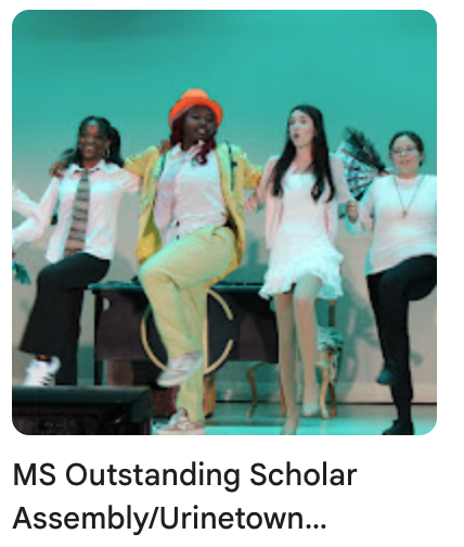 Middle School Assembly, Preview of High school Musical, Urinetown