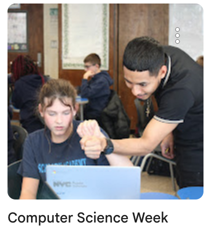 Scholars learning about computer science