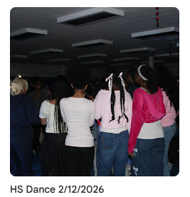 High schoolers dancing in a circle