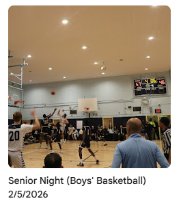 Senior basketball players during a game