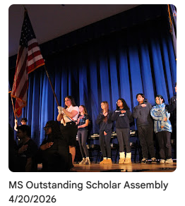 Color guard on stage holding flags
