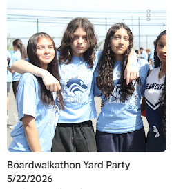 Students are enjoying themselves at the yard party.