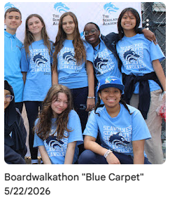 Students enjoying the boarwalkathon