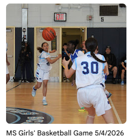 Middle school athlete passing basketball to teammate