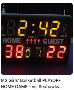 The score of our Basketball game